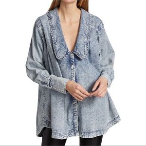 Free People Charlie Denim Button Shirt